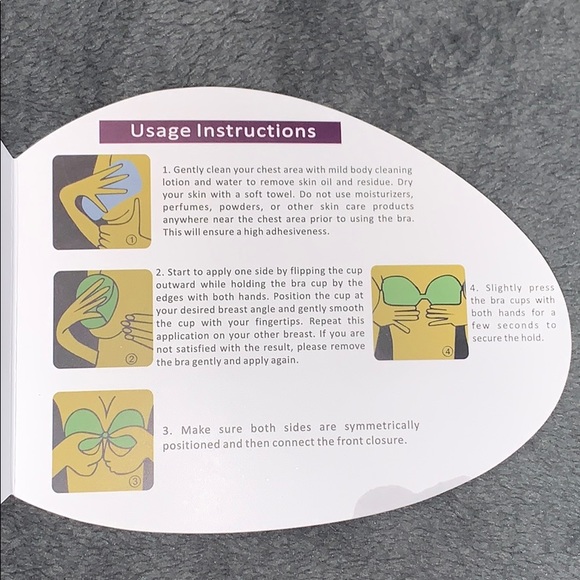 High-grade invisible sticky bra w/cute pink case - Picture 10 of 14